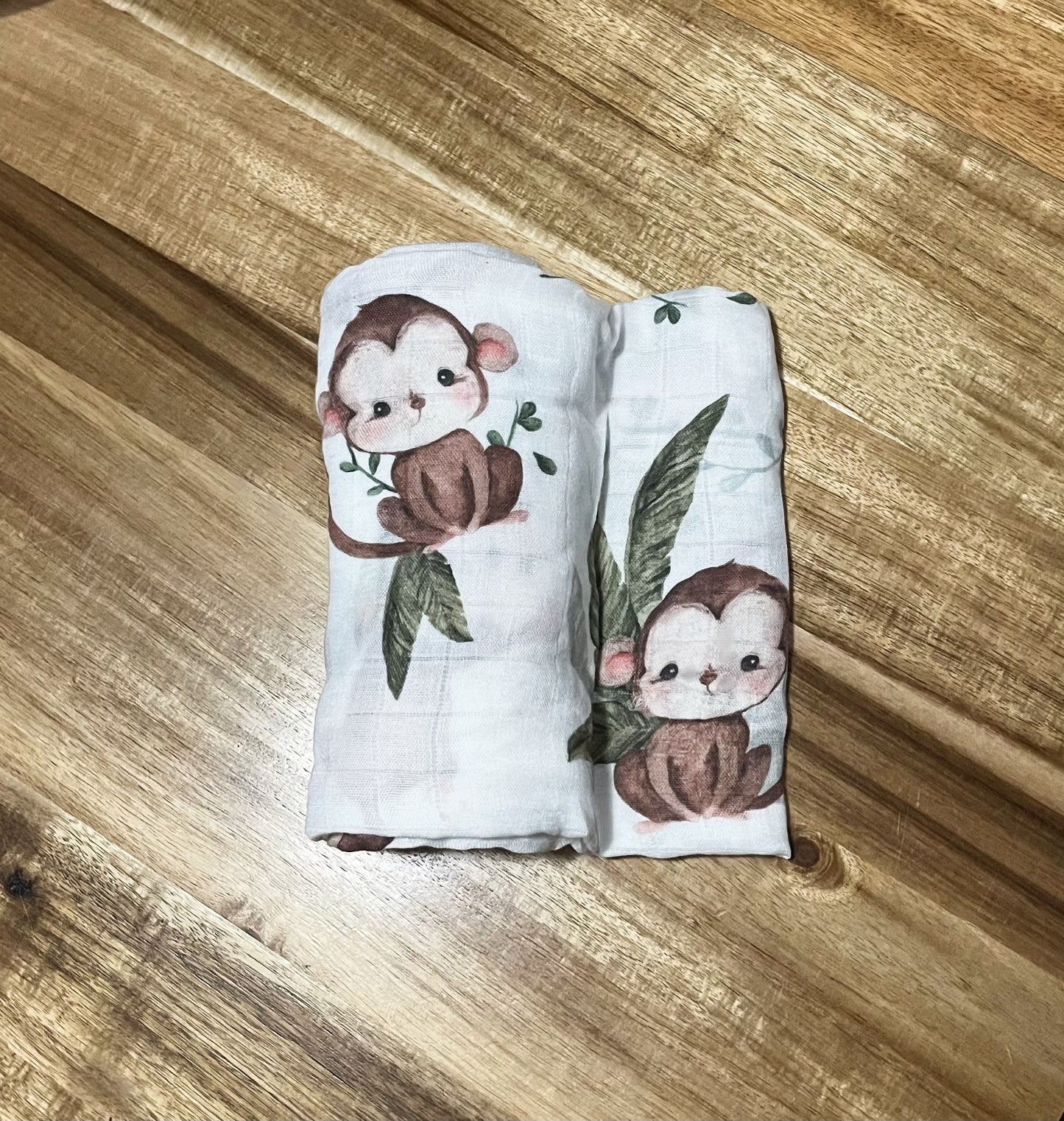 Monkey Business Muslin Swaddle
