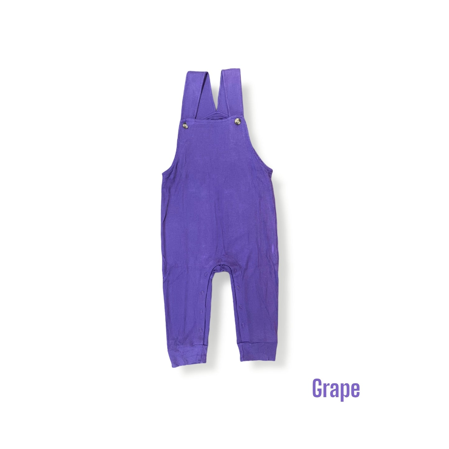 Grape Ribbed Overalls