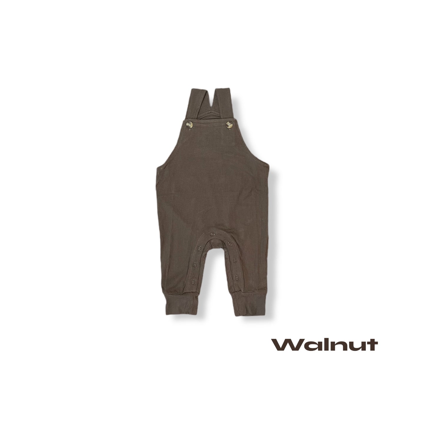 Walnut Ribbed Overalls