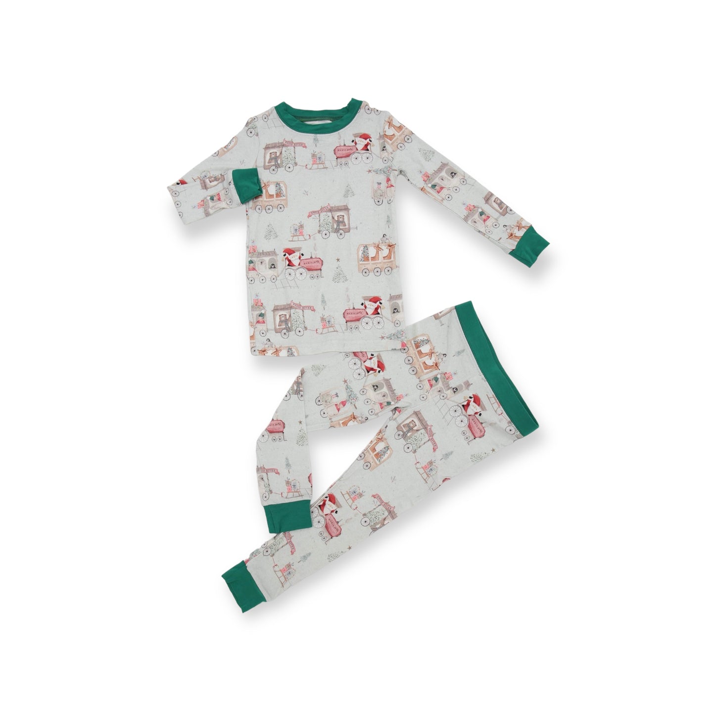 Jingle Rails Long Sleeve Pajamas