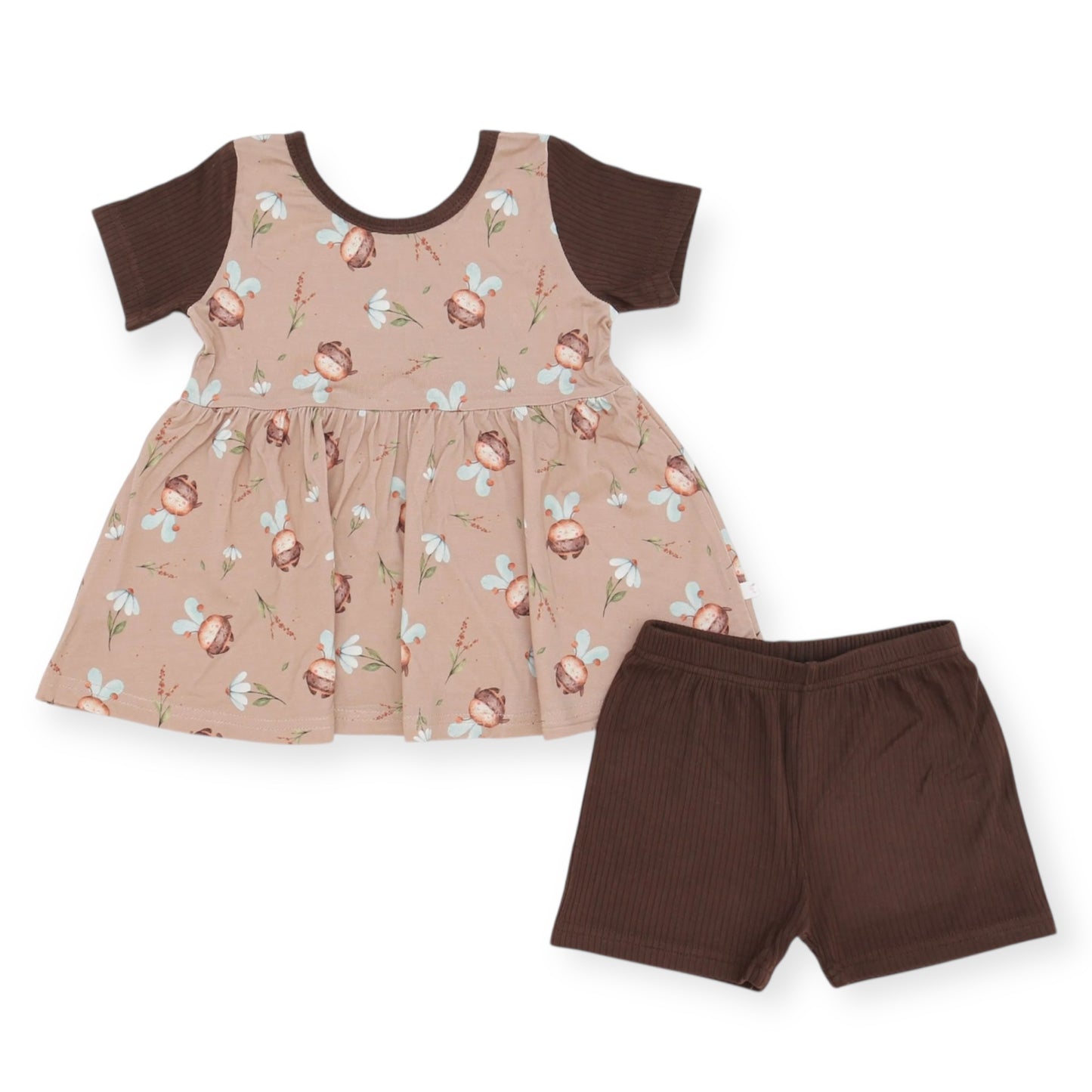 Cute As Can Bee Peplum Top With Shorts