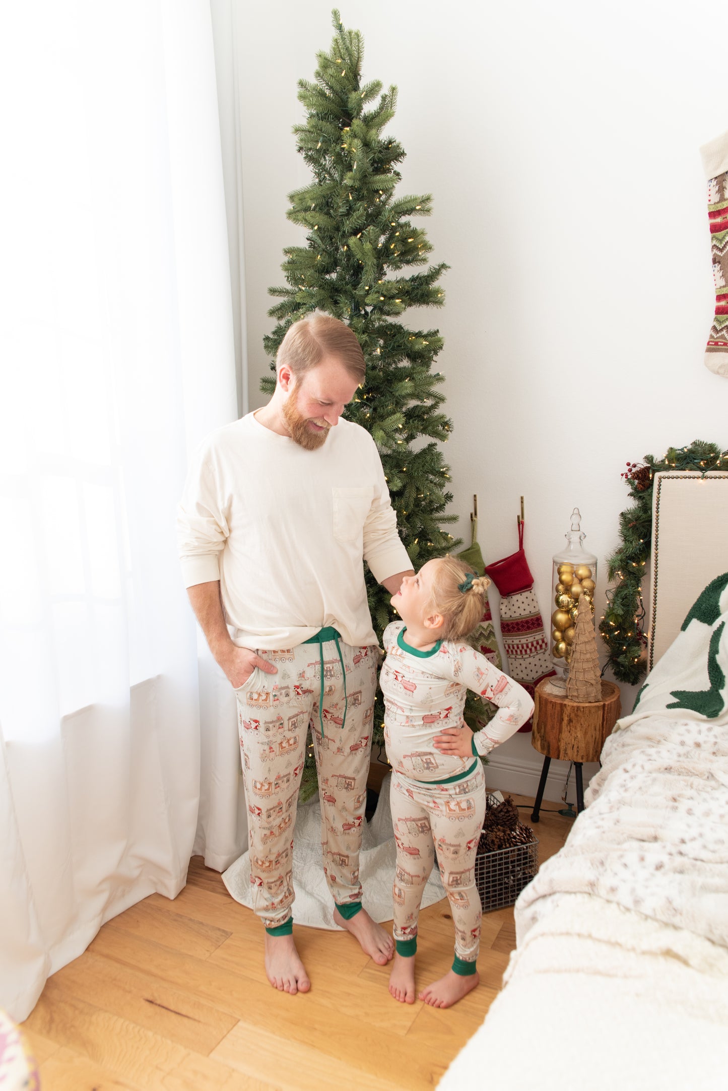 Jingle Rails Long Sleeve Pajamas