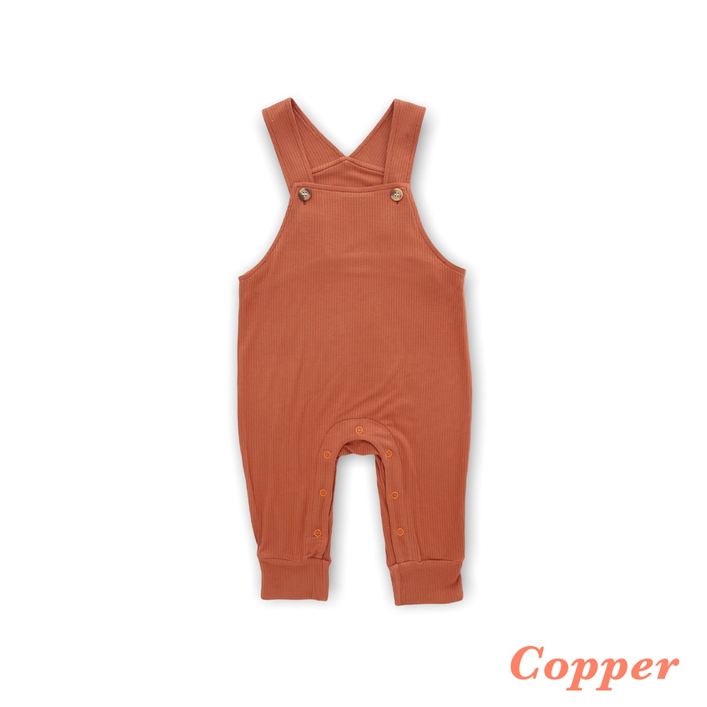 Copper Ribbed Overalls