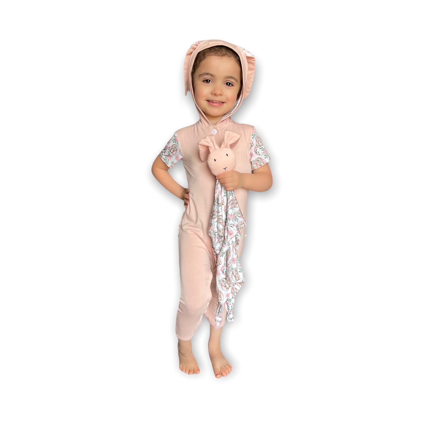 Ear-resistable Hooded Romper Capris