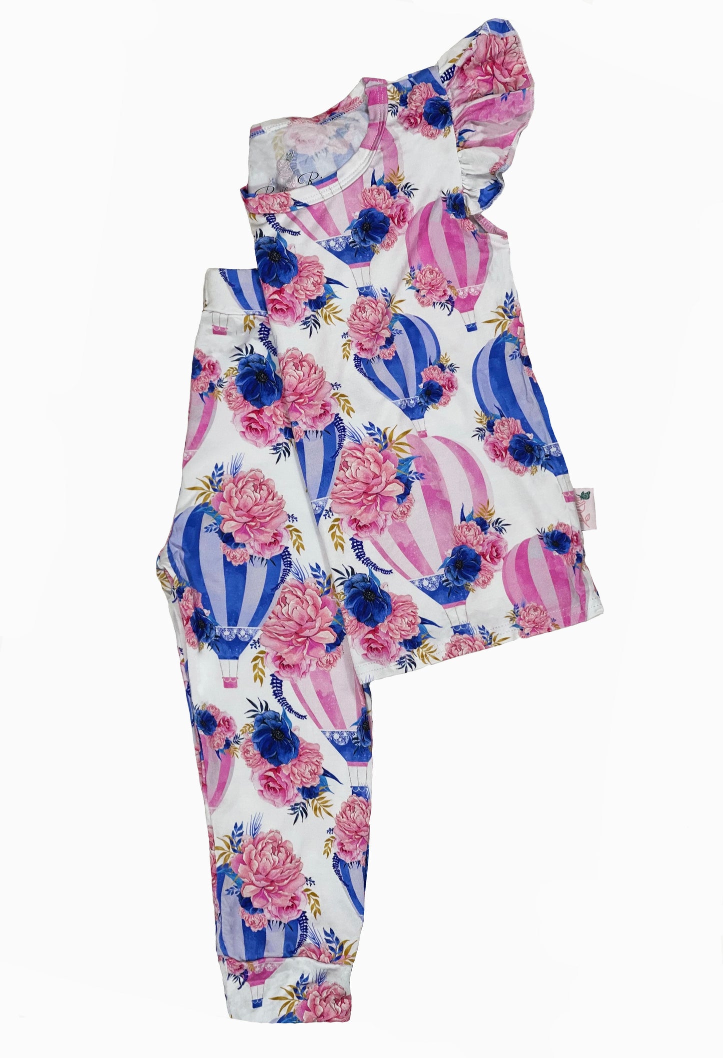 Sky's The Limit Two Piece Flutter Sleeve Pajamas