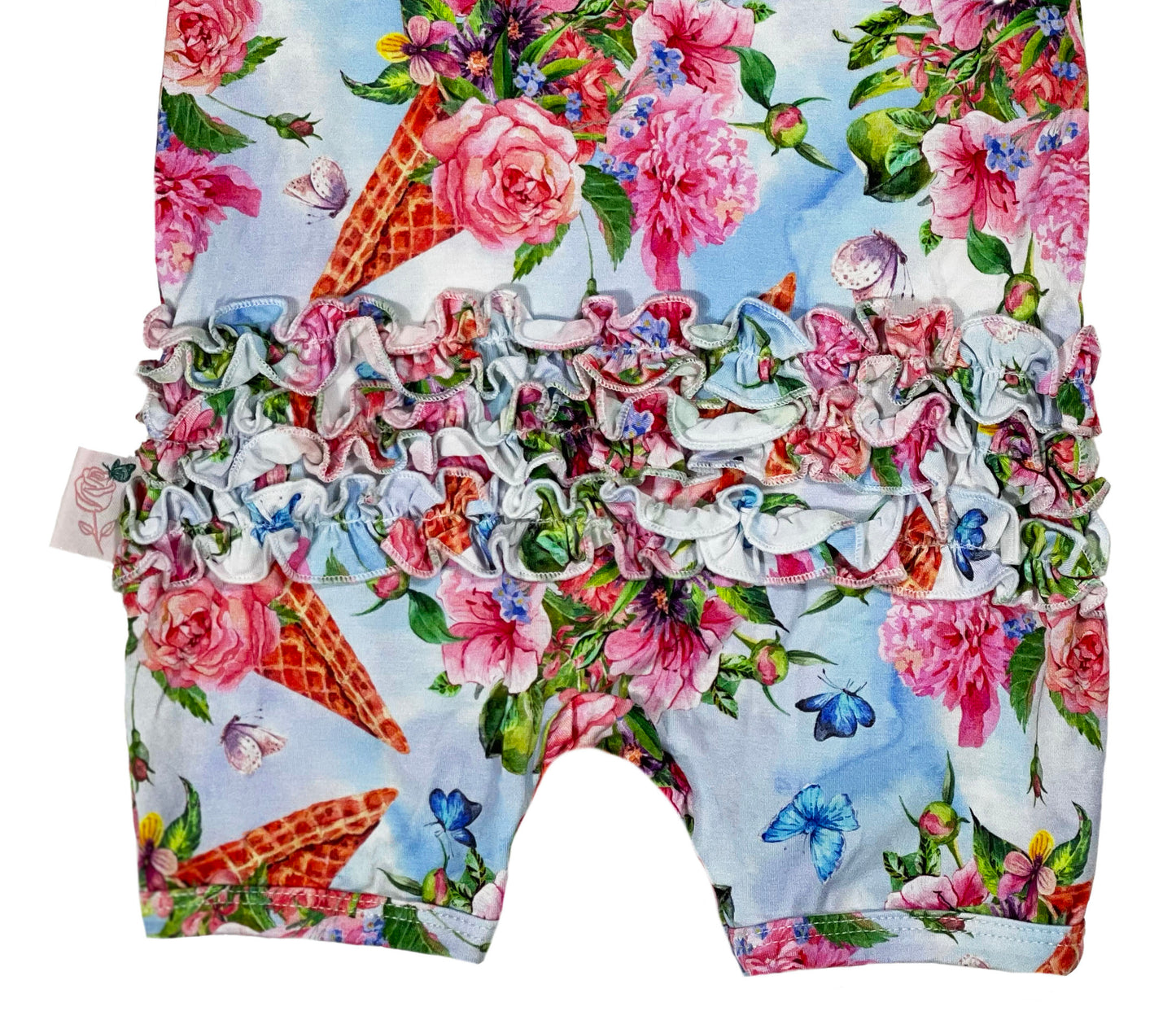 The Conely One For Me Ruffled Shorts Romper-IMPERFECT