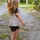 Cute As Can Bee Peplum Top With Shorts