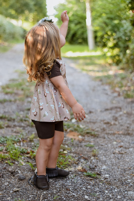 Cute As Can Bee Peplum Top With Shorts