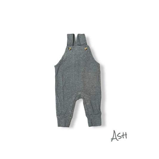Ash Ribbed Overalls