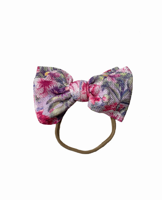 Once And Floral Nylon Bow